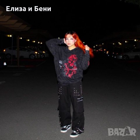 уникален сайбър пънк готик панталон Tripp NYCMonster Stud Pants, снимка 5 - Панталони - 34351485