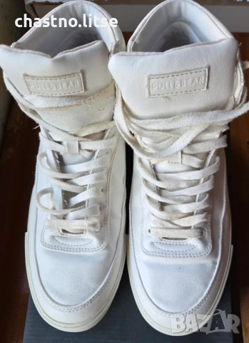 Високи, бели, мъжки маратонки Pull&Bear