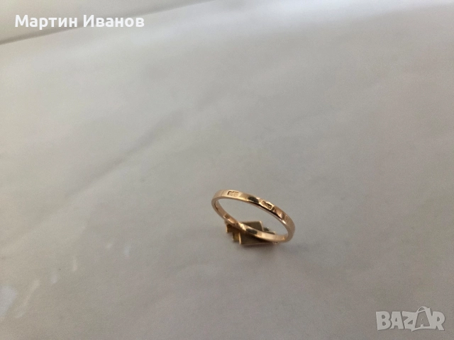 Златен руски пръстен бяло и жълто, снимка 4 - Пръстени - 52691677