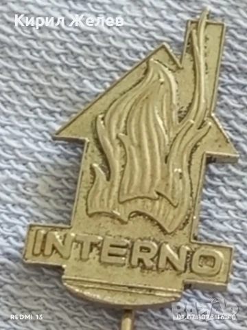 Пет значки стари редки GOUDA,INTERNO,VIKTOR HUGO за КОЛЕКЦИЯ 12217, снимка 6 - Колекции - 50863127