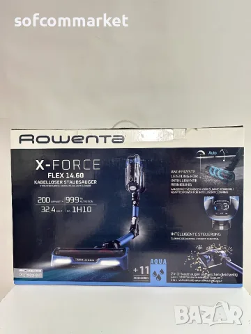 Вертикална Прахосмукачка Rowenta X-Force Flex 14.60 Aqua (+11 аксесоара) – Отлично състояние!