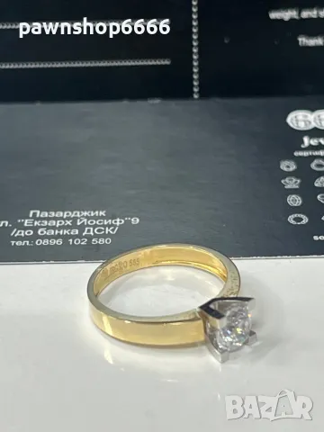 Златен пръстен 14 карата, снимка 4 - Пръстени - 49343725