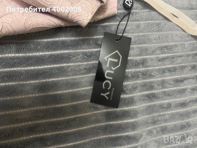 Красива къса рокля с панделка Lucy, снимка 2 - Рокли - 53802759