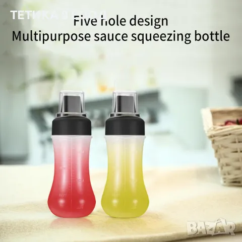 Комплект 3 бутилки за сос, дресинг, 350 мл., снимка 4 - Аксесоари за кухня - 49748343