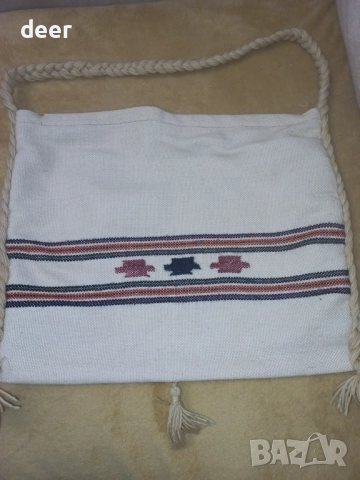 Ръчно тъкана вълнена торба, снимка 6 - Декорация за дома - 51526828