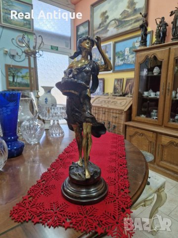 Уникална антикварна френска фигура статуетка пластика , снимка 1