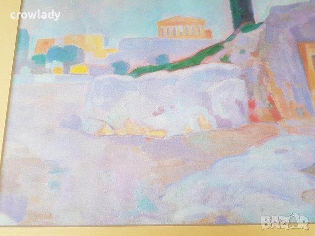 Репродукция пейзаж в Атина като Богород Константин, снимка 5 - Картини - 42311953