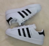 Adidas Superstar Бели с Бляскави Черни Ленти, снимка 2
