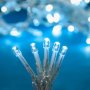 LED Коледни Лампички с прозрачен кабел, Студено бяло, снимка 1 - Лед осветление - 42713730