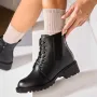 Дамски боти в спортно елегантен стил с връзки и цип модел: 1088-6 black, снимка 3