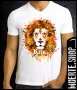 Тениска с щампа LION WATERCOLOR