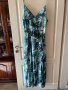 Разкошна ефирна цепка  нова елегантна ефирна дълга рокля екзотичен тропически принт номер 40, снимка 16