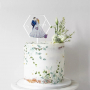 We Do петоъгълен пластмасов акрил топер за сватба сватбен сватбена торта младоженци табела , снимка 1 - Форми - 36200643