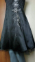 Черна рокля от сатен, гол гръб,със сребриста бродерия🍀❤M,M/L❤🍀арт.4106, снимка 5