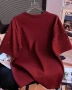❤️ Дамска елегантна блуза – бордо XL , снимка 2