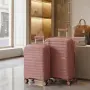 Комплект куфари среден и малък с 4 колелца от полипропилен, снимка 6