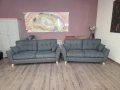 Сив комплект дивани от плат тройка и двойка, снимка 5