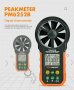 Дигитален Анемометър PEAKMETER PM6252B, обем на въздух, скорост до 40m/s, CFM, CMM, CMS, снимка 5