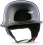 Moto Helmets® D33 "Black" · Brain Cap · Half Shell Jet