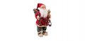 Коледна реалистична фигура Дядо Коледа, Червено палто и фенер, 60см 