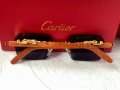 Cartier висок клас слънчеви очила Мъжки Дамски слънчеви с дървени дръжки, снимка 12