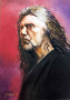 Портрет на Robert Plant,35/50, маслени бои,без рамка, снимка 1 - Картини - 44763306