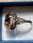 Руски сребърен пръстен с опушен кварц , снимка 6