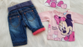 Блуза дънки и жилетка Мини Маус 0-3 месеца, снимка 8