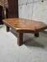 Масивна дъбова холна маса с плочки, снимка 3