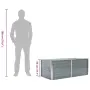 vidaXL Повдигната леха, 160x80x45 см, поцинкована стомана, сива, снимка 8