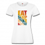 Дамска тениска Eat Sleep Hike Repeat,Изненада,Подарък,Поход,Връх,Хижа, снимка 3
