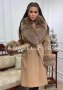 Луксозни дамски палта от естествен косъм и кашмир, снимка 10