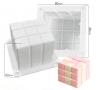 3D Кубче Рубик куб силиконов молд форма фондан гипс свещ шоколад, снимка 1 - Форми - 36040111