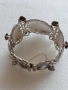 Автентична сребърна 925 гривна(sterling silver)поставени емайлирани плочки-1920 г.отлично състояние, снимка 8