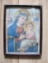 Стара икона , литография -дева Мария , 22х16см., снимка 5