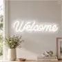 Светещ панел Mercado Trade, С бял LED неонов надпис "Welcome" , снимка 1