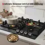 ПРО газов плот за вграждане, 4 горелки, 8 kW, Черно стъкло, GASLAND PRO GH2604BG1FC, снимка 6