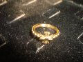 КРЪСТООБРАЗЕН ПОЗЛАТЕН СТОМАНЕН МОДЕН ПРЪСТЕН НЕРЪЖДАЕМ НОВ 25014, снимка 2