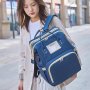 Нова удобна чанта за пелени Раница за детска количка с термо джобове Синя, снимка 5