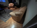 кожен холов диван 2ка 160 см + диван 3ка 210см + фотьойл + 2 табуретки  / холна гарнитура -цена  1 1, снимка 2