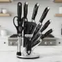 Комплект уреди за рязане Cheffinger – 9 части с мраморно покритие, стойка, точило и белачка, снимка 4