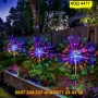 Многоцветна соларна лампа фойерверки многоцветна светлина, 200 LED, 8 режима - КОД 4471, снимка 3