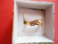 Позлатен пръстен с камъни 2, снимка 2