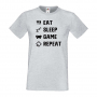 Мъжка тениска Game 4,Eat,Sleep,Game,Anime,Repeat,Ядене,Спане,Геймс,Подарък,Повторение,Празник,Игри, снимка 5