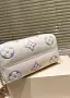Louis Vuitton Дамска Бяла Малка Чанта С Къса И Дълга Дръжка Код DST79, снимка 6