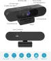 MOERTEK 4K UHD уеб камера, WDR, AI проследяване, вградени двойни микрофони с шумопотискане, снимка 5