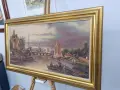 Оригинална немска картина маслени бои Baumeister (1986 г.) – 93x53 см, снимка 3