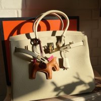 чанта Ермес Бъркин 35cm*HERMES BIRKIN 35 ETOUPE TOGO GOLD HARDWARE, снимка 8 - Чанти - 40743795