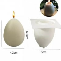 3D цяло яйце силиконов молд форма калъп за свещ гипс шоколад и др декор, снимка 1 - Форми - 40013388