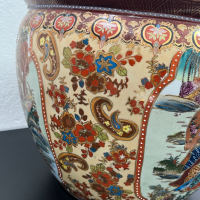 Уникална китайска порцеланова кашпа. №5142, снимка 8 - Антикварни и старинни предмети - 44630315